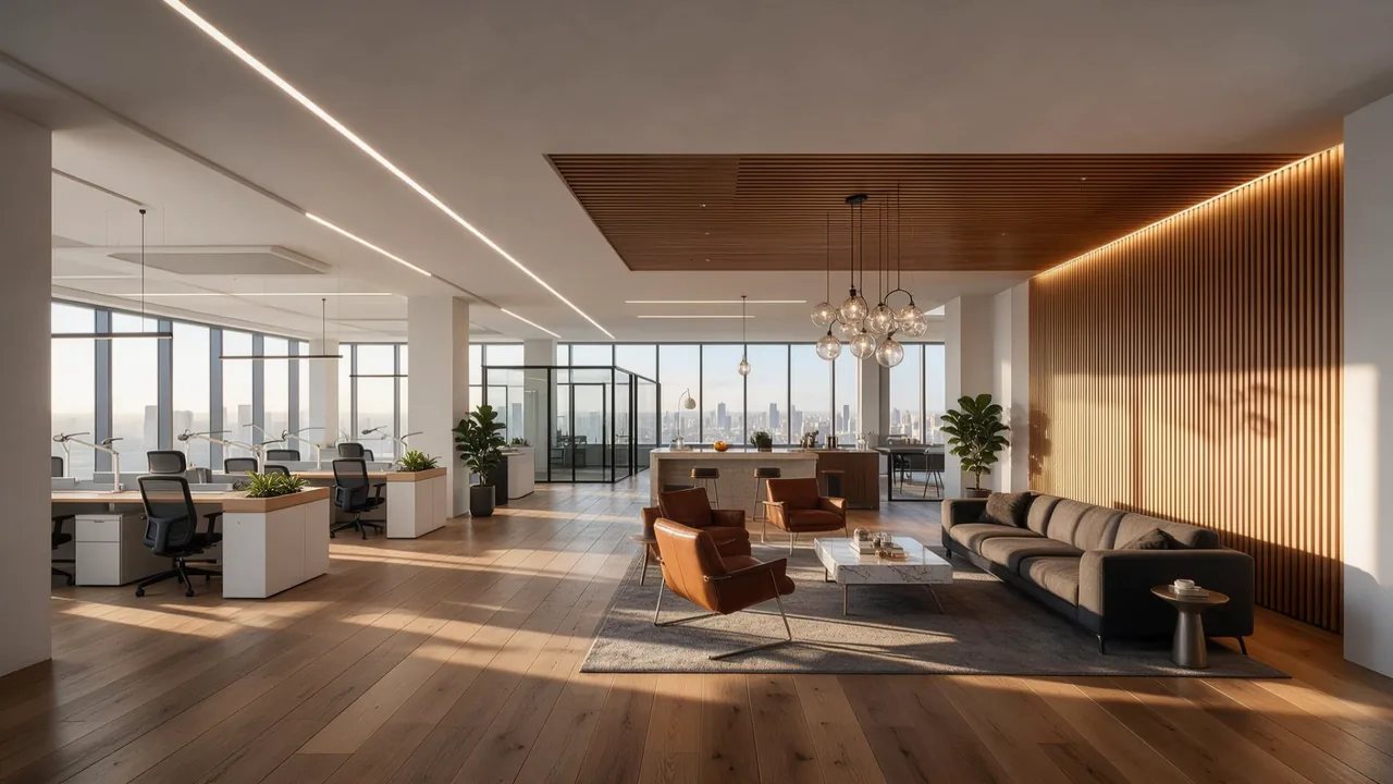 Finished commercial office interior in Dallas–Fort Worth, built out by Limarti Group